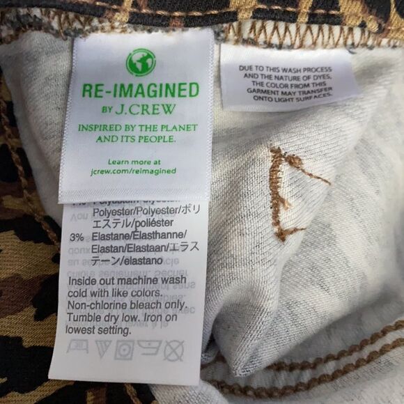 NEW J.Crew Leopard 9” Rise Button Fly Skinny Jeans - Picture 8 of 11